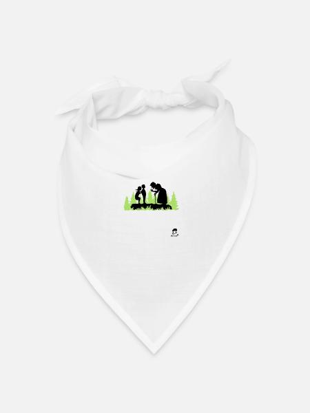 Hänsel und Gretel im Hexenwald - Bandana Dreieckstuch - Weiß
