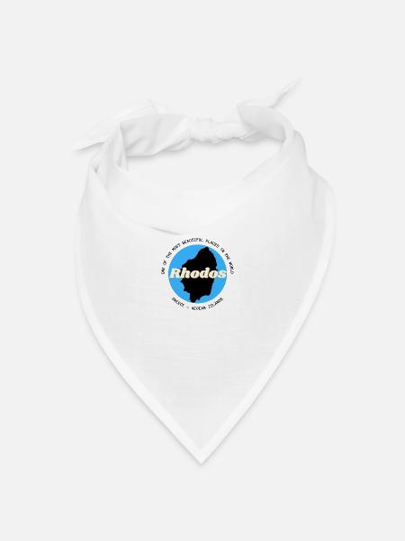Rhodos - the most beautiful places in the world - Bandana Dreieckstuch - Weiß