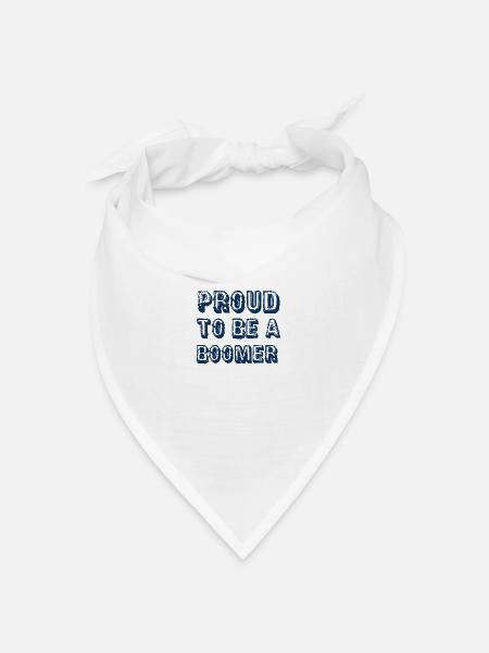 Proud to be a boomer - Bandana Dreieckstuch - Weiß