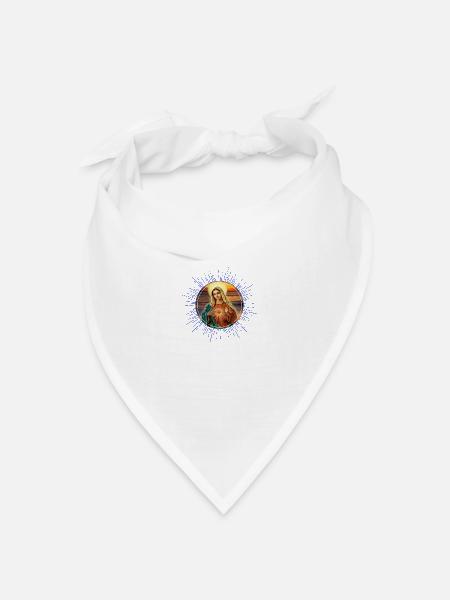 Maria Madonna - Bandana Dreieckstuch - Weiß