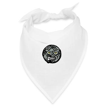 Petanque Gesicht Cartoon Feroce - Bandana Dreieckstuch - Weiß - Vorne