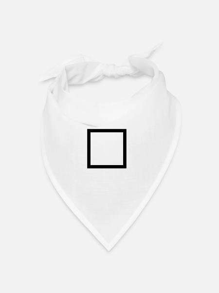 Dickes Viereck - Bandana Dreieckstuch - Weiß