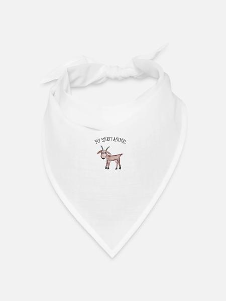 My Spirit Animal Bergziege - Bandana Dreieckstuch - Weiß