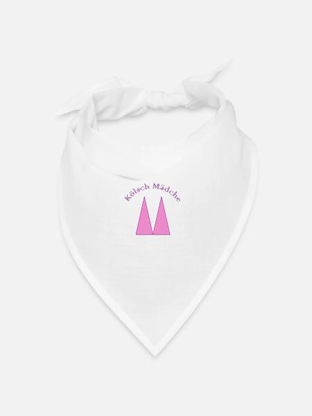 Kölsche Mädche - Bandana Dreieckstuch - Weiß