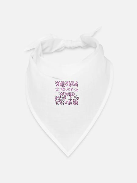 Katze - Bandana Dreieckstuch - Weiß