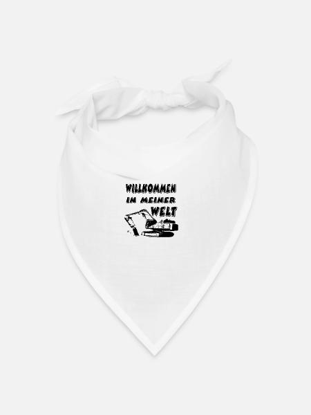 Bagger - Bandana Dreieckstuch - Weiß