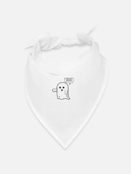 Phantom-Missbilligung, Boo - Bandana Dreieckstuch - Weiß