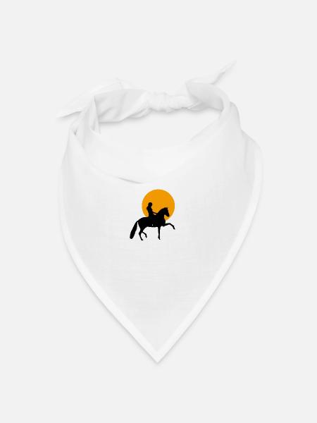Pferd - Bandana Dreieckstuch - Weiß