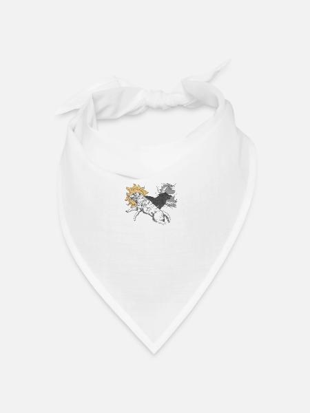 Hati Skalli nordische Mythologie - Bandana Dreieckstuch - Weiß