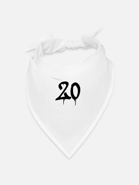 20 graffiti - Bandana Dreieckstuch - Weiß