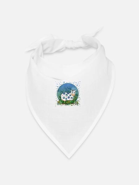 Kuh - Bandana Dreieckstuch - Weiß