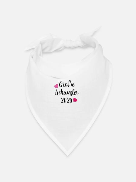 Große Schwester 2023 - Bandana Dreieckstuch - Weiß