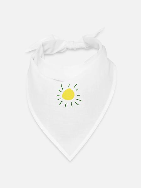 sonne symbol - Bandana Dreieckstuch - Weiß