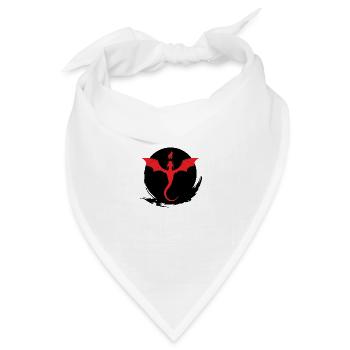 Japan Asien Bambus Sonne Kanji Natur Drachen Kreis - Bandana Dreieckstuch - Weiß - Vorne
