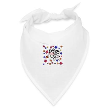 Kuh - Bandana Dreieckstuch - Weiß - Vorne