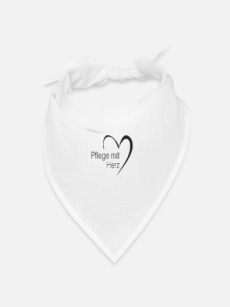 Pflege - Bandana Dreieckstuch - Weiß