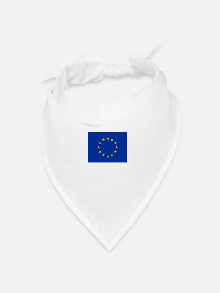 Flagge der Europäischen Union - Bandana Dreieckstuch - Weiß