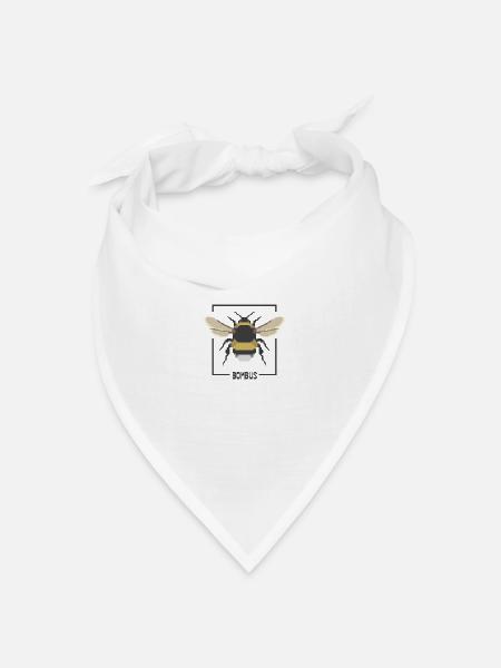 Hummel – Bombus - Bandana Dreieckstuch - Weiß