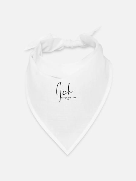 Ich muss gar nix - Bandana Dreieckstuch - Weiß