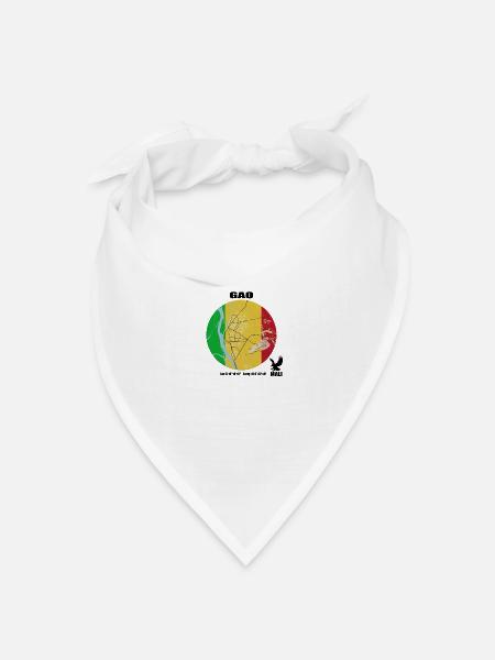 GA0, Mali - Bandana Dreieckstuch - Weiß