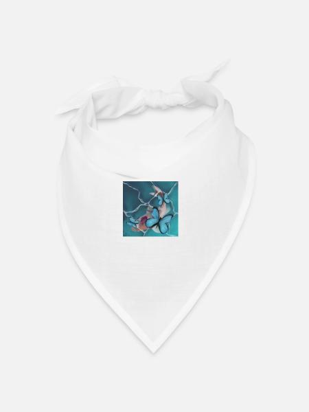 Koi-Fische im Wasser. - Bandana Dreieckstuch - Weiß