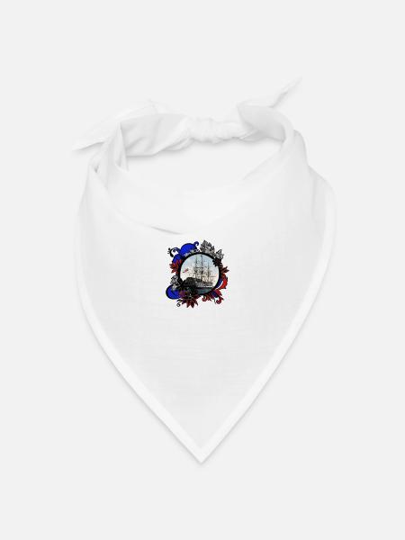 HMS Sieg - Bandana Dreieckstuch - Weiß