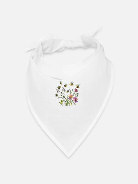 Insekten - Bandana Dreieckstuch - Weiß