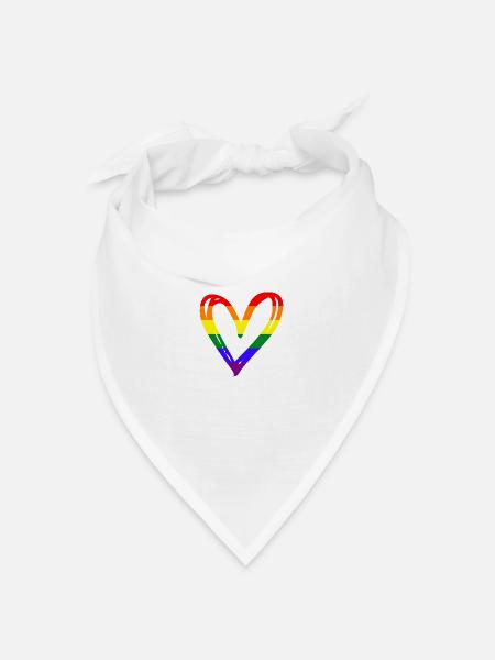 Love Shirt | Pride | CSD - Bandana Dreieckstuch - Weiß