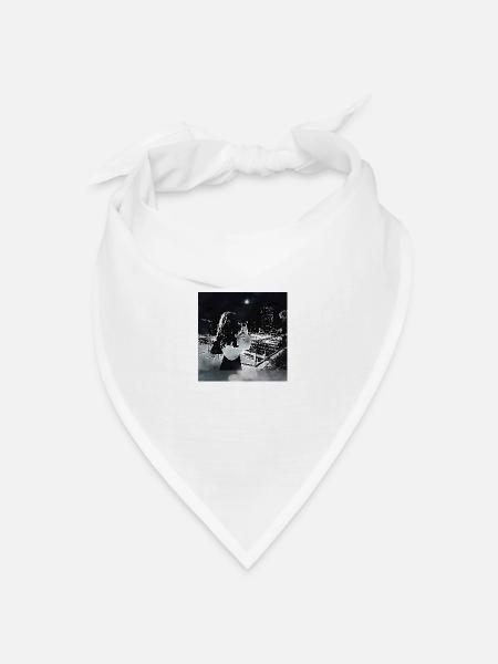 Mondschein-Wanderer - Bandana Dreieckstuch - Weiß
