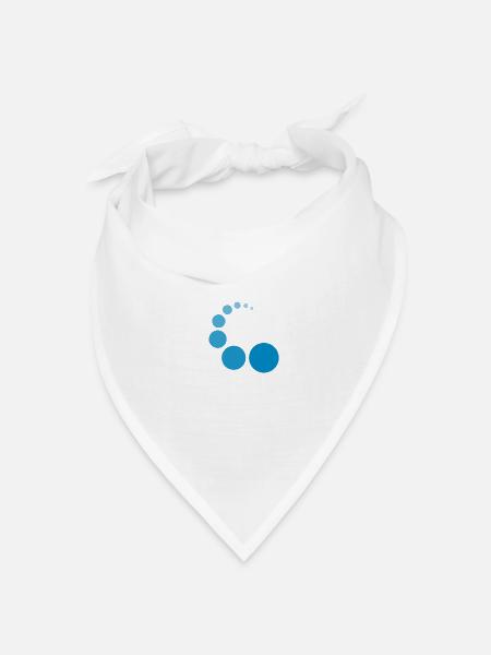 CIRCIRCLE BLAU - Bandana Dreieckstuch - Weiß