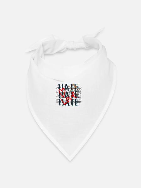 LOVE SHIRT - Bandana Dreieckstuch - Weiß