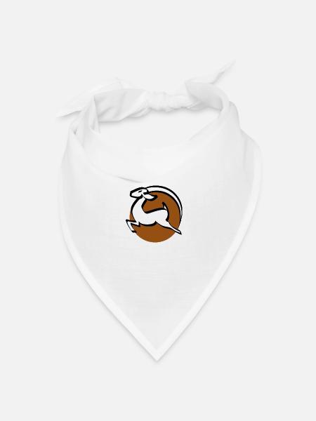 Afrika Antilope - Bandana Dreieckstuch - Weiß