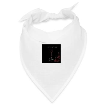 Time for Wine! - Bandana Dreieckstuch - Weiß - Vorne