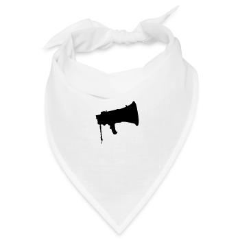Icon Megafon Propaganda Symbol - Bandana Dreieckstuch - Weiß - Vorne