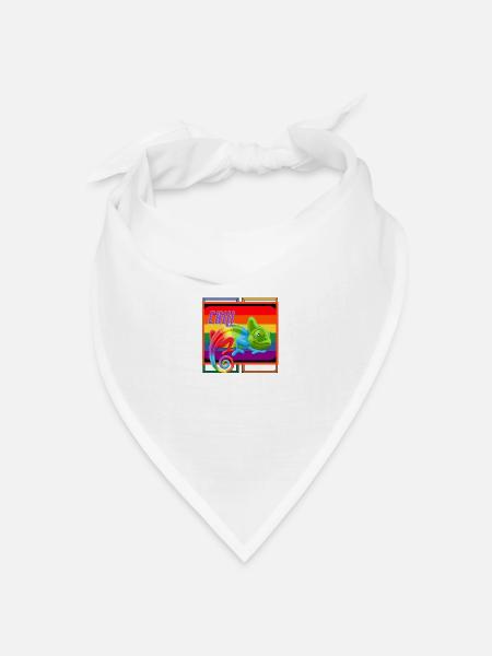Chameleon Bunt Kinder Shirt - Bandana Dreieckstuch - Weiß