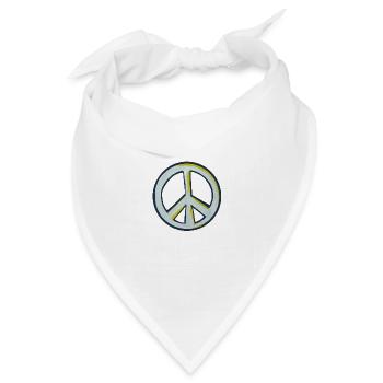 Friede - Bandana Dreieckstuch - Weiß - Vorne