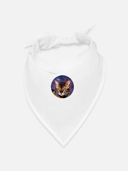 Bengal 2 - Bandana Dreieckstuch - Weiß