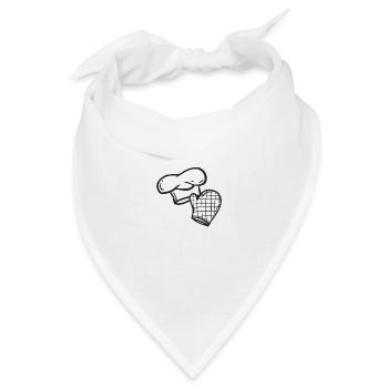 Kochprofi - Bandana Dreieckstuch - Weiß - Vorne
