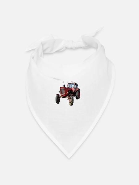 Traktor Belarus MTS 50 / 52 - Bandana Dreieckstuch - Weiß