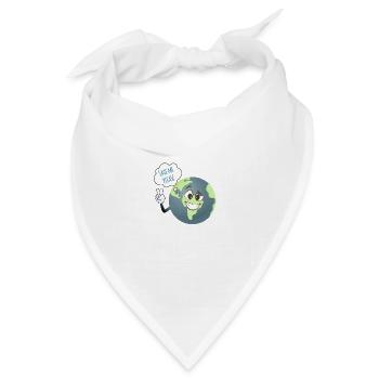 Rette mich bitte. Wir haben nur eine Erde. - Bandana Dreieckstuch - Weiß - Vorne