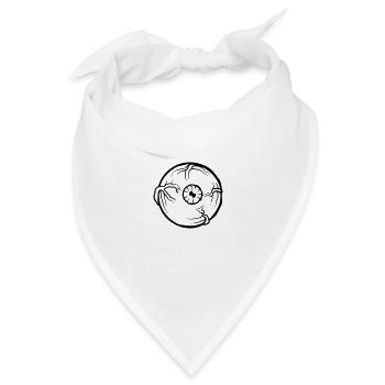 Horror Auge große Pupille - Bandana Dreieckstuch - Weiß - Vorne