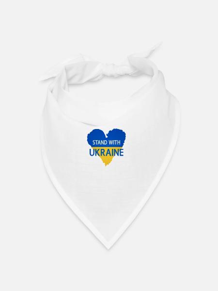 Ukraine - Bandana Dreieckstuch - Weiß