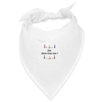 Jau denn man tau maritim - Bandana Dreieckstuch - Weiß - Vorne