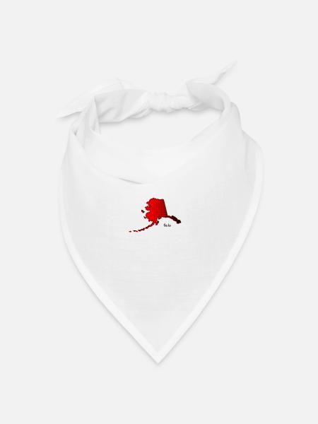 Alaska im Halbton - Bandana Dreieckstuch - Weiß