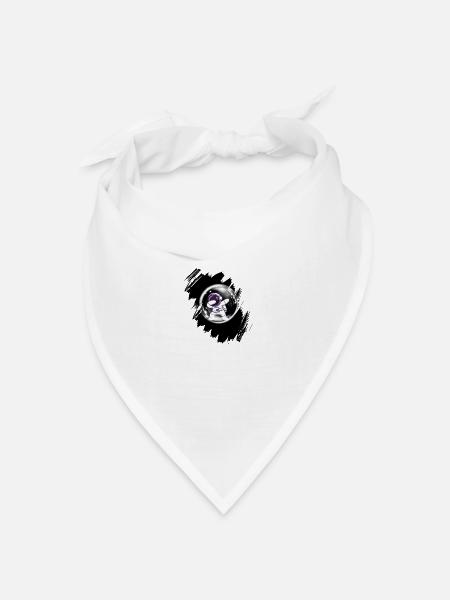 Astronaut - Bandana Dreieckstuch - Weiß