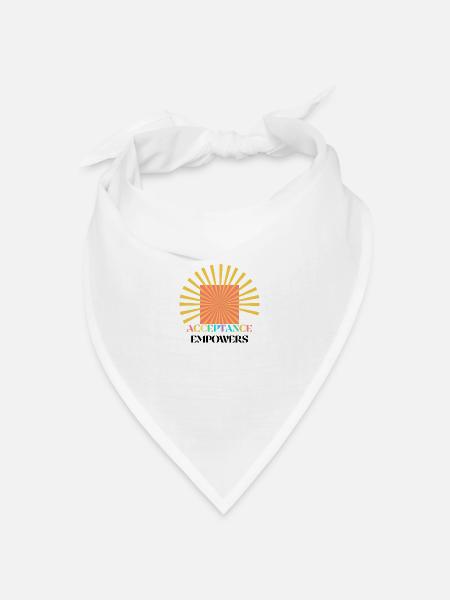 Acceptance Empowers - Bandana Dreieckstuch - Weiß