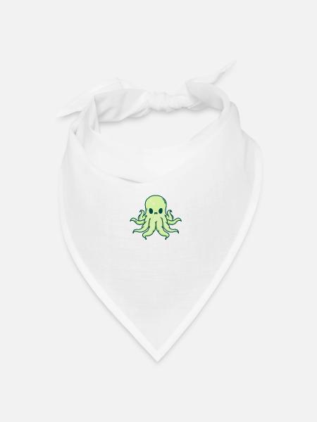 Kawaii Cthulhu - Bandana Dreieckstuch - Weiß