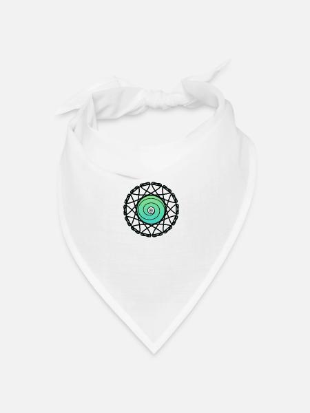 Augensphäre - Bandana Dreieckstuch - Weiß