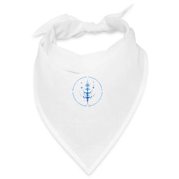 Mystique Collection ~ hellblau ~ n°9 - Bandana Dreieckstuch - Weiß - Vorne