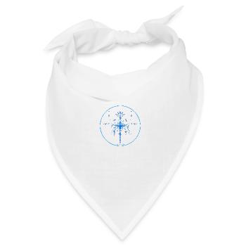 Mystique Collection ~ hellblau ~ n°4 - Bandana Dreieckstuch - Weiß - Vorne